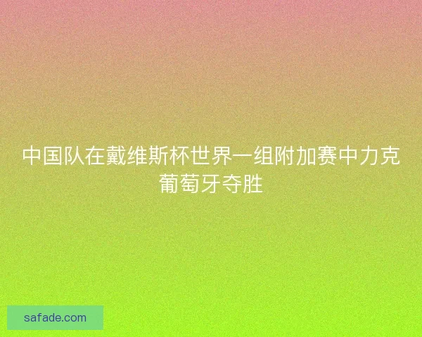 中国队在戴维斯杯世界一组附加赛中力克葡萄牙夺胜 中国队在戴维斯杯世界一组附加赛中力克葡萄牙夺胜